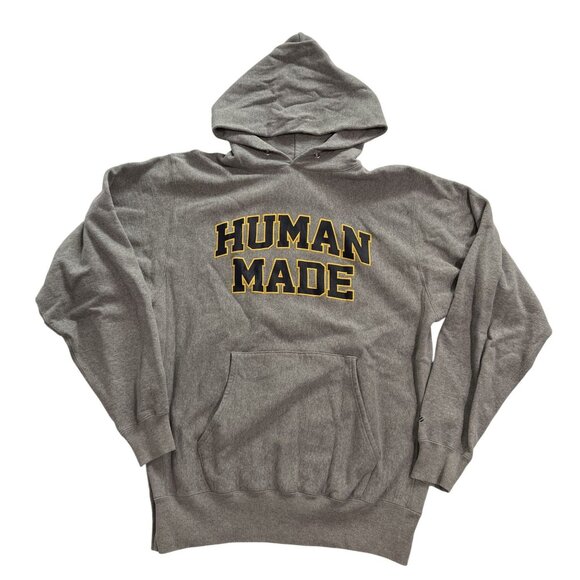 HUMAN MADE Logo Pizza Hoodie in Gray - Picture 1 of 6